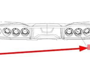 Oryginalna lampa robocza o numerze katalogowym 102488696, stosowana w kombajnach zbożowych marki Rostselmash schemat