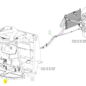 Oryginalny element filtra o numerze katalogowym 102499917, stosowany w kombajnach zbożowych marki Rostselmash schemat.