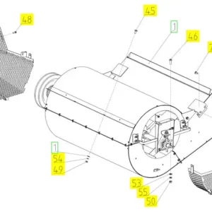 Oryginalna płytka dystansowa regulująca o numerze katalogowym 102506201, stosowana w kombajnach zbożowych marki Rostselmash- schemat.
