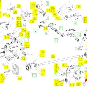 Oryginalna tuleja o numerze katalogowym 102518743, stosowana w kombajnach zbożowych marki Rostselmash.