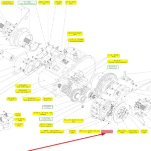 Oryginalna piasta tarczy hamulca postojowego o numerze katalogowym 102545828, stosowana w kombajnach zbożowych marki Rostselmash schemat.