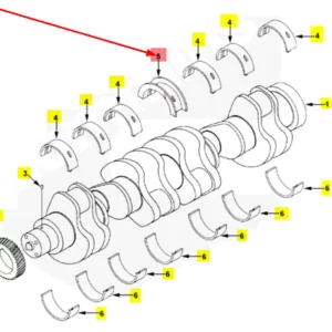 Oryginalna panewka główna z kołnierzem o numerze katalogowym 102571430, stosowana w kombajnach zbożowych marki Rostselmash schemat.