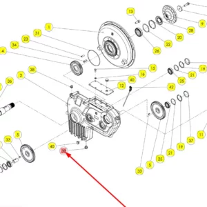 Oryginalny korek spustowy reduktora o numerze katalogowym 102572987, stosowany w kombajnach zbożowych marki Rostselmash schemat.