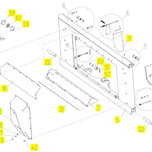Rostselmash 102573497 Osłona prawa podajnika pochyłego schemat