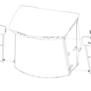 Oryginalne mocowanie lusterka o numerze katalogowym 102579034, stosowane w kombajnach zbożowych marki Rostselmash schemat
