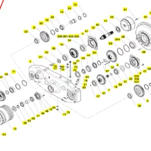 Oryginalny pierścień simmering 50 x 90 x 10 o numerze katalogowym 102590238, stosowany w kombajnach zbożowych marki Rostselmash schemat.