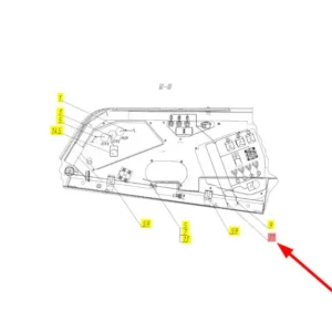 Oryginalna wiązka panelu sterowania o numerze katalogowym 102599858, stosowana w kombajnach zbożowych marki Rostselmash schemat
