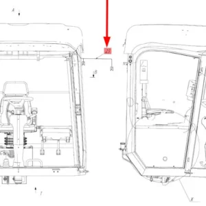 Oryginalna wiązka dachowa kabiny o numerze katalogowym 102600131, stosowana w kombajanch zbożowych marki Rostselmash- schemat.