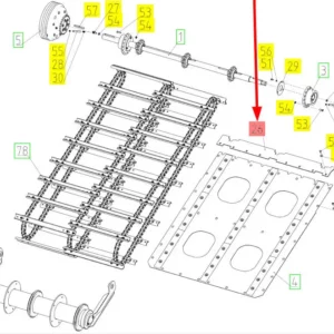 Rostselmash 102601553 Blacha podajnika pochyłego