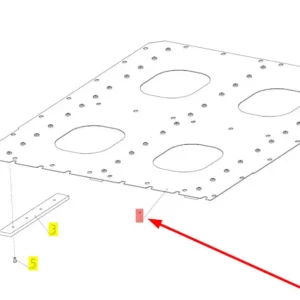 Oryginalna podłoga podajnika pochyłego o numerze katalogowym 102601786, stosowana w kombajnach zbożowych marki Rostselmash.