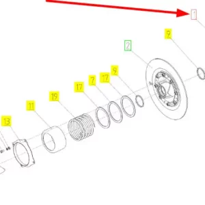 Oryginalna flansza z wałem wariatora o numerze katalogowym 102606125, stosowana w kombajnach zbożowych marki Rostselmash.