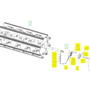 Oryginalne koło pasowe o numerze katalogowym 102606347, stosowane w kombajnach zbożowych marki Rostslemash schemat