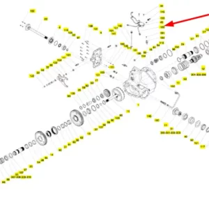 Oryginalny przewód hydrauliczny o numerze katalogowym 102616018, stosowany w kombajnach zbożowych marki Rostselmash schemat.