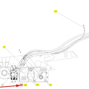Oryginalny przewód hydrauliczny o numerze katalogowym, stosowany w kombajnach zbożowych marki Rostselmash schemat