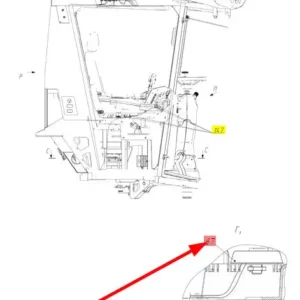 Oryginalna antena o numerze katalogowym 102731149, stosowana w kombajnach zbożowych marki Rostselmash schemat