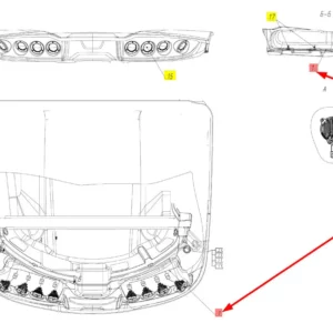 Oryginalna wiązka elektryczna dachu o numerze katalogowym 102811576, stosowana w kombajnach zbożowych marki Rostselmash schemat.