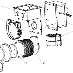 Oryginalny wentylator kabiny o numerze katalogowym 102853384, stosowany w kombajnach zbożowych marki Rostselmash schemat.