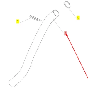 Oryginalny wąż gumowy o numerze katalogowym 102990089, stosowany w kombajnach zbożowych marki Rostselmash schemat.