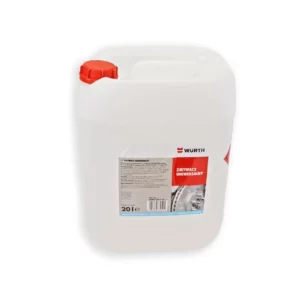 Zmywacz uniewersalny Wurth w opakowaniu o pojemności 20 litrów i numerze katalogowym 0890108716037. Preparat przeznaczony jest do czyszczenia tarcz i bębnów hamulcowych