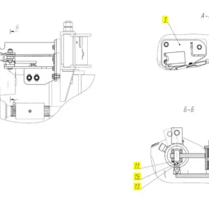 Oryginalny drrążek skrzyni biegów i numerze katalogowym 101987895, stosowany w kombajnach zbożowych marki Rostselmash. schemat