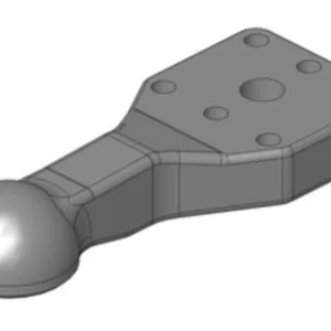 Zaczep kulowy przykręcany z kołnierzem poziomym