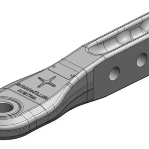 Zaczep oczkowy kat. 2 O 33 mm H-Schaft 80x60 3-Loch O 25 mm