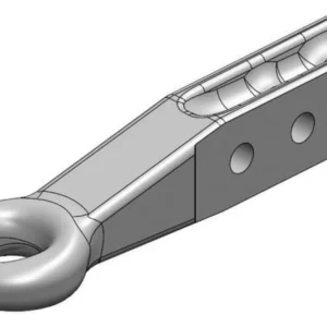 Zaczep oczkowy O 50 mm H-Schaft 80x60 3-Loch O 25 mm ISO 20019