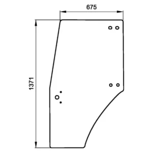 Szyba drzwi lewa SLH