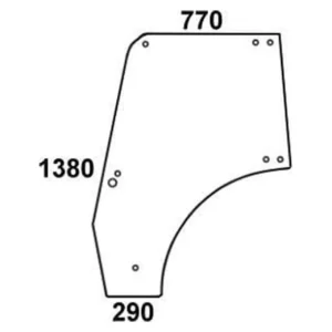 Szyba drzwiowa kompletna