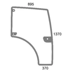 Szyba drzwiowa kompletna