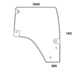 Szyba drzwi kompletna