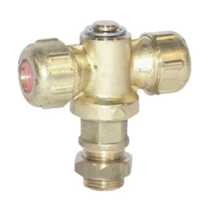 Uchwyt dyszy mosiądz podwójny 3/8 AG