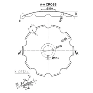 Talerz uzębiony 580x5.0 mm