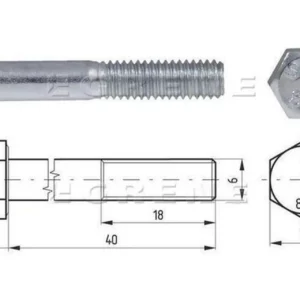 Śruba pół gwint kl. 8.8 ocynk