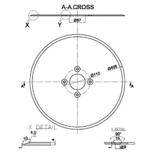 Talerz gładki 406x4.0 mm