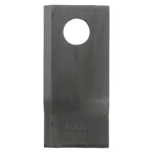 Nożyk kosiarki rotacyjnej prawy 106x48x4 mm otwór O 19 mm okrągły pasuje do Fella