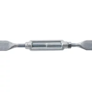 Śruba rzymska nakrętka otwarta płaskie końce ocynk