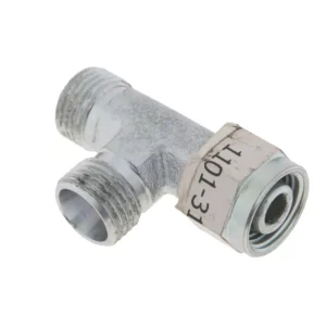 Złącze hydrauliczne trójnikowe z nakrętką boczne