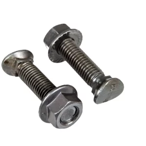 Śruba płużna premium złbem owalnym i nakrętką o wymiarach M10 x 45 i twardości 12.9 marki Agricarb