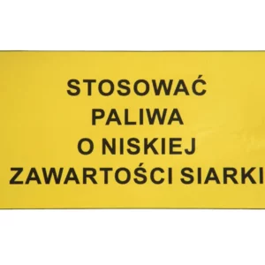 Naklejka 10.5x6.5 paliwa żółta
