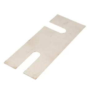 Podkładka nierdzewna ślizgu wysięgnika z półfasolką o grubości 1 mm i numerze katalogowym BLASZKAM1MM