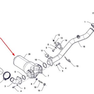 Oryginalny filtr oleju puszkowy o numerze katalogowym 00067891, stosowany w ciągnikach rolniczych marki Arbos schemat.