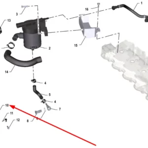 Oryginalna obejma metalowo-gumowa D35 o numerze katalogowym K0067089, stosowana w ciągnikach rolniczych marki Arbos.