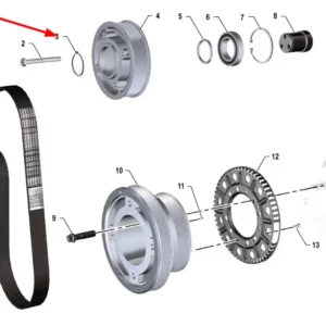 Oryginalny pierścień segera zewnętrzny D40 o numerze katalogowym K0067001, stosowany w ciągnikach rolniczych marki Arbos.