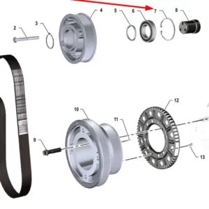 Oryginalny pierścień segera wewnętrzny D68 o numerze katalogowym K0067002, stosowany w ciągnikach rolniczych marki Arbos oraz Lovol.