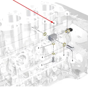 Oryginalny blok hydrauliczny przepływu oleju o numerze katalogowym K0067009, stosowany w ciągnikach rolniczych marki Arbos schemat.