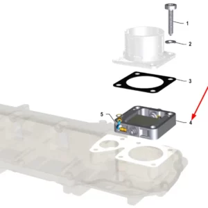 Oryginalna głowica nagrzewnicy świec żarowych o numerze katalogowym K0067052, stosowana w ciągnikach rolniczych marki Arbos schemat.
