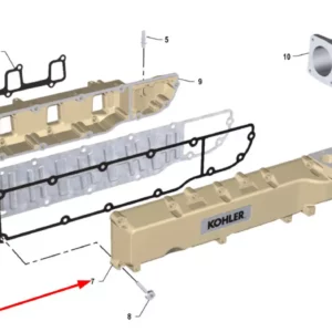 Oryginalny kolektor dolotowy o numerze katalogowym K0067063, stosowany w ciągnikach rolniczych marki Arbos.