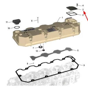 Oryginalna osłona pokrywy zaworowej o numerze katalogowym K0067066, stosowana w ciągnikach rolniczych marki Arbos.