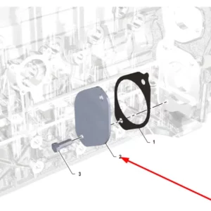 Oryginalna osłona pompy o numerze katalogowym K0067068, stosowana w ciągnikach rolniczych marki Arbos.